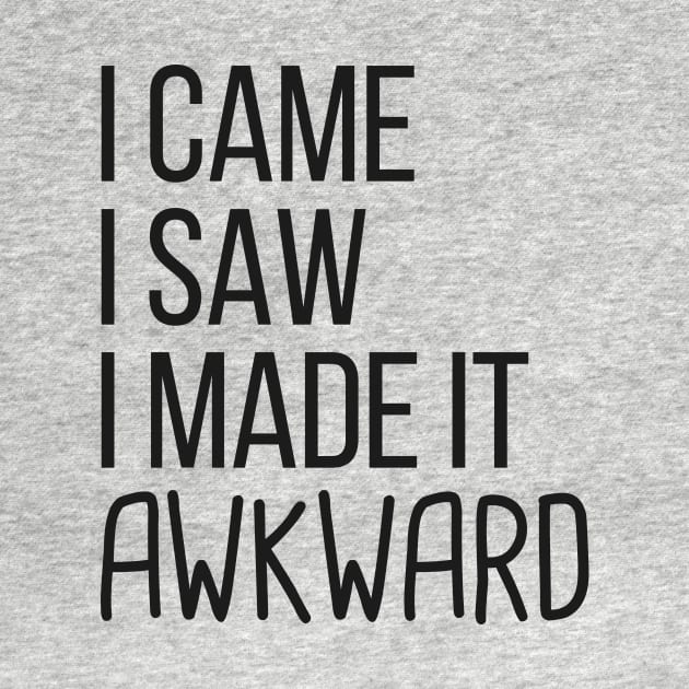 I Came I Saw I Made It Awkward by hoopoe